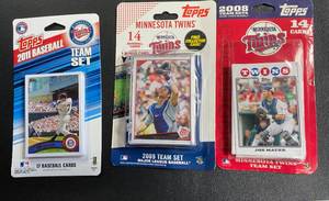 lot 59G image: Minnesota Twins 2008, 2009, and 2011 Team Card Sets - Joe Mauer Baseball Cards