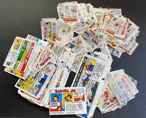 lot 61G image: Large Lot of Bazooka Joe Wrappers and and Boxes - Hundreds, Vintage