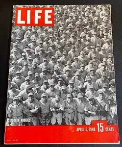 lot 67G image: Vintage 1948 LIFE Magazine Dodgers Baseball Rookies From April 5, 1948