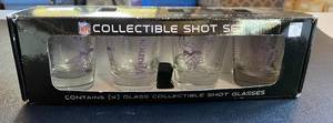 lot 70G image: Minnesota Vikings Collectible Shot Glass Set of 4 - Football