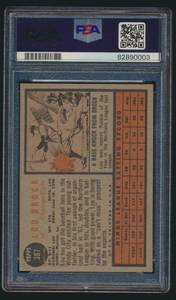 lot 4G image: Lou Brock RC PSA 4 VG-EX 1962 Topps #387 Star Rookie Vintage Baseball Card