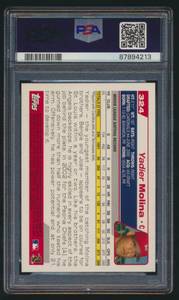lot 5J image: Yadier Molina RC PSA 10 Gem Mint 2004 Topps #324 Rookie Baseball Card