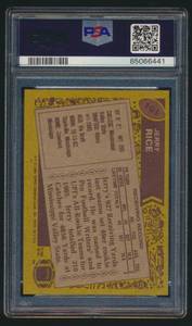 lot 10J image: Jerry Rice RC PSA 7 NM 1986 Topps #161 Rookie Vintage Football Card