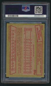 lot 35J image: Mark McGwire RC PSA 8 NM-MT 1985 Topps USA Baseball Team #410 Rookie Vintage Card