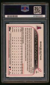 lot 45J image: Shohei Ohtani X-Fractor PSA 8 NM-MT 2022 Topps Chrome #1 Baseball Card