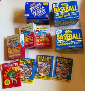 lot 41E image: Lot of 6 Mini Sets and 4 Backs of Baseball Cards and Desert Storm
