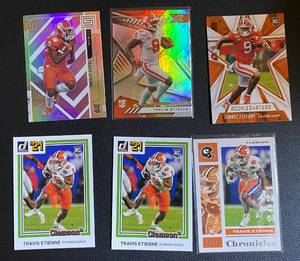 lot 87B image: Travis Etienne 6 RC Lot - Rookie Football Cards