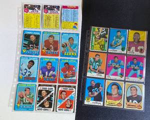 lot 20K image: 1968-1974 Vintage Football 39 Card Star Lot - Blanda, Maynard, Jones, Alworth, Olsen, Jurgensen, Smith, Little, Lilly and more
