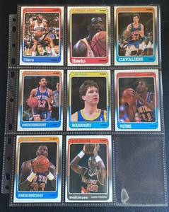 lot 76B image: 1988 Fleer Basketball 9 Card Star Lot - Barkley, Wilkins, Price RC, Jackson, Mullin, Thomas, Ewing, and Drexler