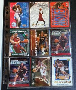 lot 80J image: Allen Iverson 16 Card Lot with 2 Rookies, Inserts and More - Basketball Cards