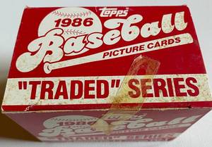 lot 12L image: 1986 Topps Traded Baseball Complete Set - Barry Bonds RC, Bo Jackson RC, Jose Canseco RC and more
