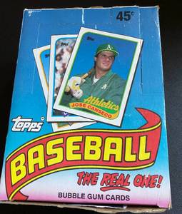 lot 25 image: 1989 Topps Baseball 36 Pack Box of Sealed Cards