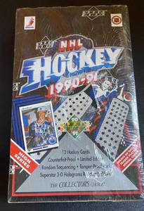 lot 50 image: 1990-1991 Upper Deck NHL Hockey 36 Pack Box Factory Sealed Cards