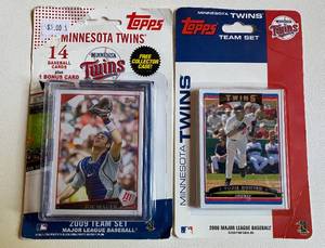 lot 140 image: Minnesota Twins Baseball 2006 and 2009 Factory Team Sets - Joe Mauer, Torii Hunter and more