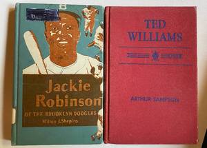 lot 75C image: Jackie Robinson and Ted Williams Vintage Baseball Books