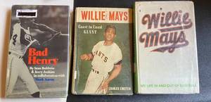 lot 77C image: Hank Aaron and Willie Mays Vintage Baseball Books