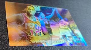 lot 197A image: Dennis Rodman Holo 1991 Upper Deck Award Winner #AW9 Basketball Card