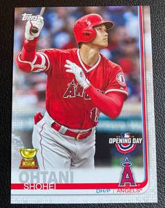 lot 206A image: Shohei Ohtani Rookie Cup Opening Day 2019 Topps #100 Baseball Card