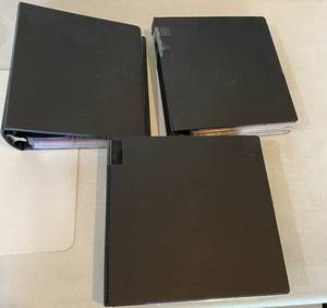 lot 12E image: (3) Football Card Binders - 1989 Topps, 1991 Topps, 1992 Topps