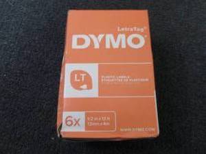 6 pk Dymo LetraTag Plastic Labels...