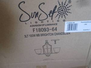 Sunset Lighting 3 Light 100 W MB Br...