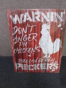 Metal Chicken Sign 12.5x16 inch ...