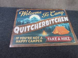 Metal Camp Sign 12.5x16 inch ...