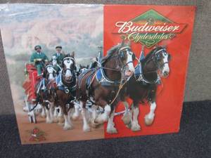 Metal Budweiser Clydesdales Sign 12...