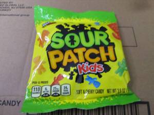 12- 3.6 oz Sour Patch Kids...