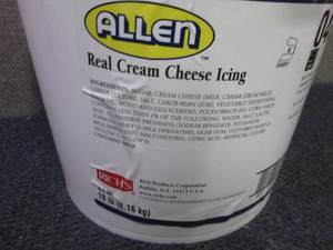 18 lb Allen Real Cream Cheese Icing...
