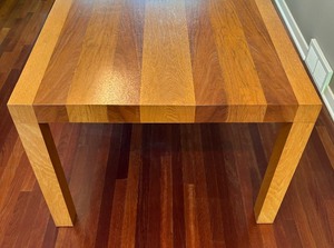 lot 12 image: Beautiful Multi Wood Table with Two Leaves