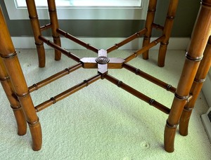 lot 46 image: Beautiful Faux Bamboo Large Accent Table #1