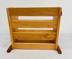 lot 74 image: Like New Wooden Magazine Holder
