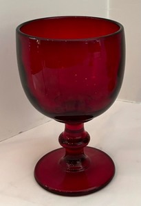 lot 108 image: 8 Hoffman House Imperial Glass Ruby Red Goblets