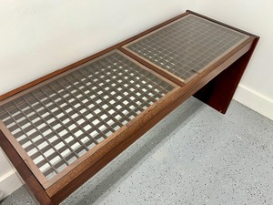 lot 4 image: Komfort Brand Mid Century Modern Rosewood Console Table
