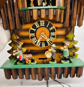 lot 111 image: Vintage Timber Cuckoo Clock with Original Swiss Musical Movement from Switzerland