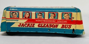 lot 118 image: Vintage 1955 Tin Litho Honeymooners Wolverine Special Jackie Gleason Bus