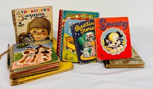 lot 124 image: Two Vintage Dolls and Vintage Kids Books