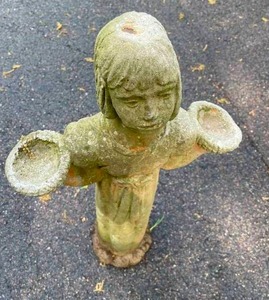 lot 220 image: Concrete Girl Garden Statue