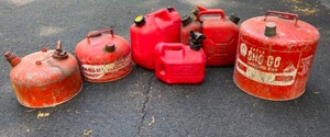 lot 222 image: Assorted Gas Cans