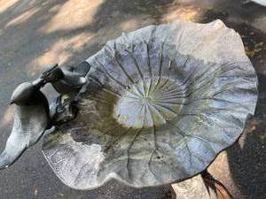 lot 232 image: Metal Bird Bath
