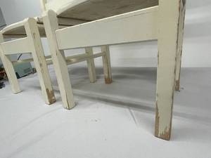 lot 240 image: Two Vintage White Wooden Childs Chairs