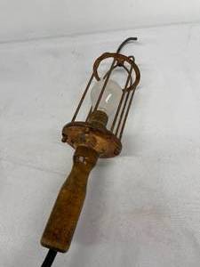 lot 251A image: Vintage 1930s  Wooden Shop Light