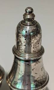 lot 162A image: Vintage Sterling Silver Salt and Pepper Shakers