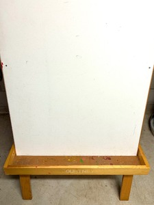 lot 256 image: Large Wood Art Easel with Whiteboard and Large Paper Drawing Pad
