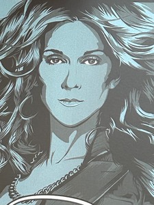 lot 260 image: Celine Dion Framed Poster with Concert Ticket
