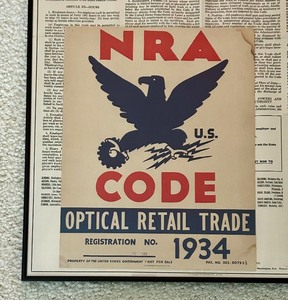 lot 263 image: Framed NRA Code and Article