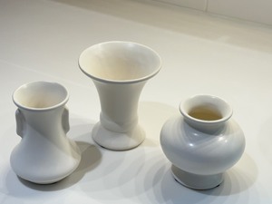 lot 315 image: Three Petite Restoration Hardware Decorative Vases