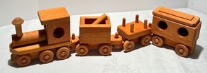 lot 310 image: Vintage Wooden Toy Train and Track