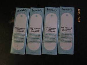 4 new packages of brandefy skin 15 percent vitamin c  E  ferulic acid serum